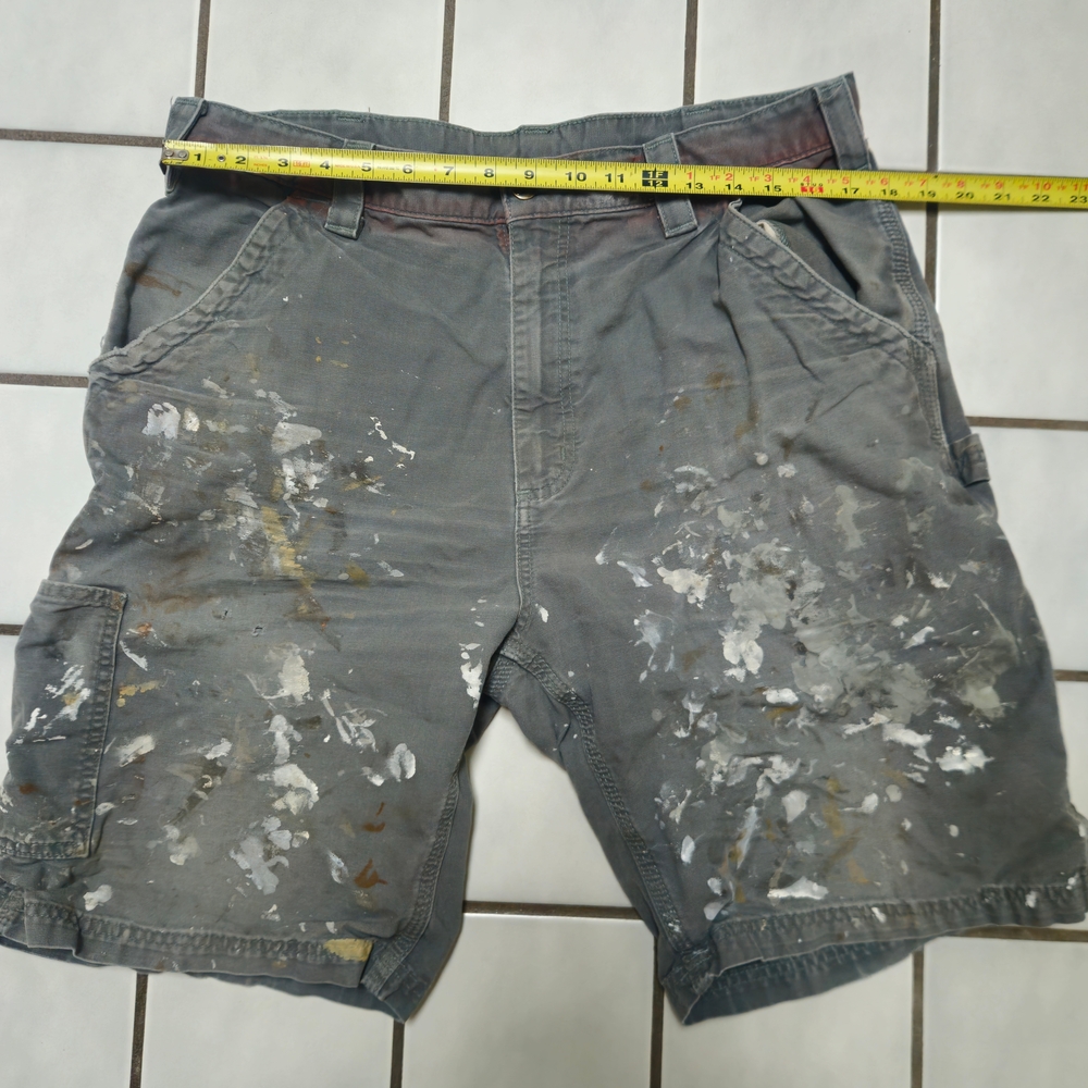 Distressed Carhartt Painters Shorts Size 36